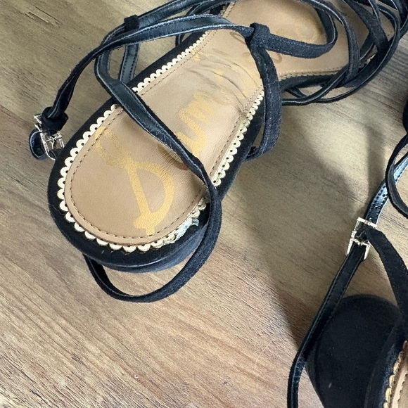 Sam Edelman Daffodil Black Suede Block Heels - Size 8.5 - Picture 6 of 8